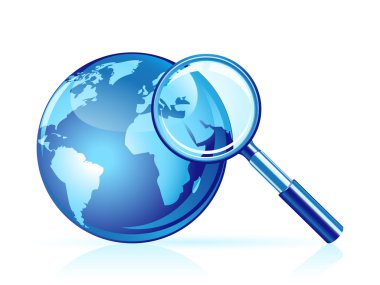 Global search vector icon clipart