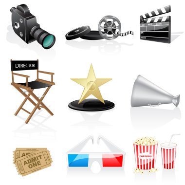 Cinema icons clipart