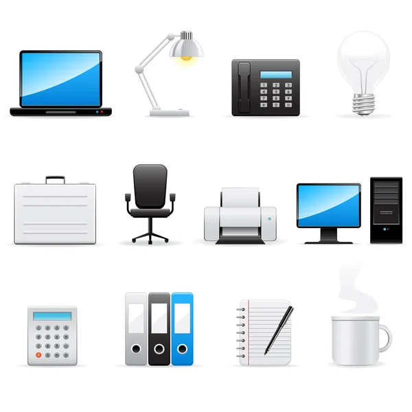 Ensemble d'icônes Office — Image vectorielle