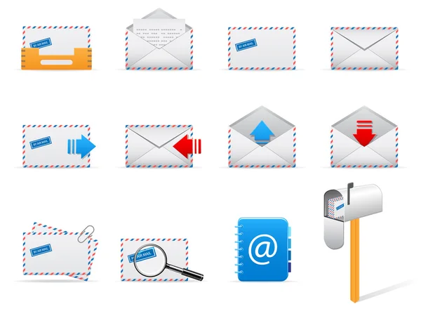 E-mailové ikony — Stockový vektor