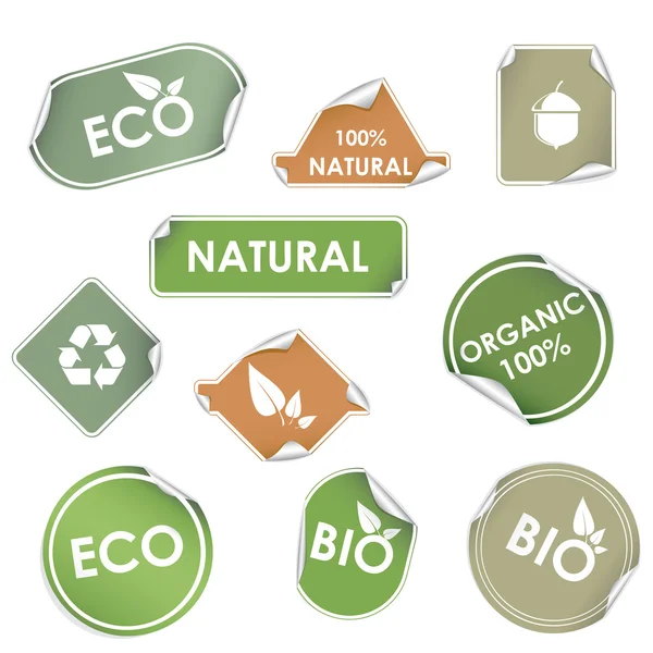 Eco recycling labels — Stock Vector