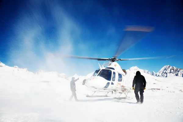 Heli-esqui — Fotografia de Stock