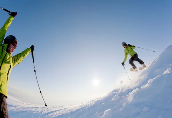 自由式滑雪运动员 — 图库照片