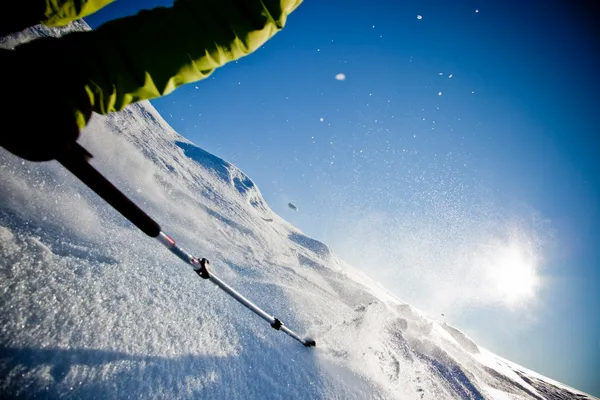 Freeride skiën — Stockfoto