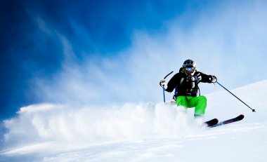 Freeride skier clipart