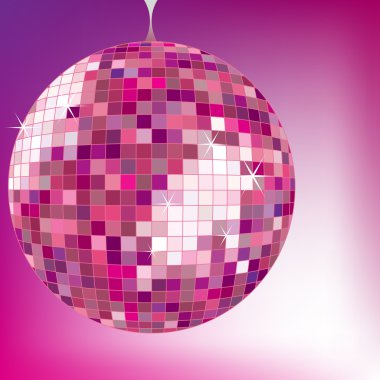 Disco ball purple clipart