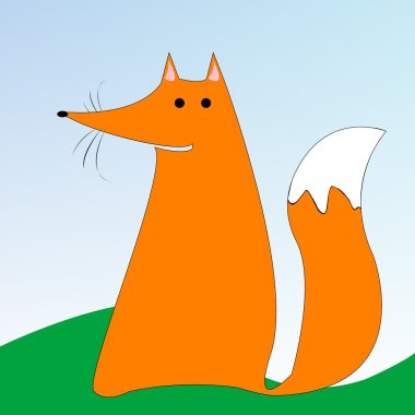 Drawing of a fox clipart