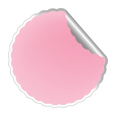 Flowerish pink label clipart