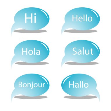 Hello bubbles clipart