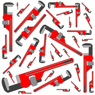 Pipe wrench pattern clipart