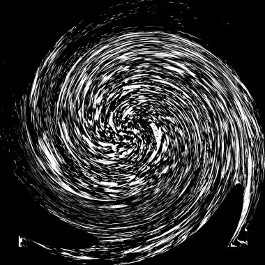 Retro spiral black and white clipart