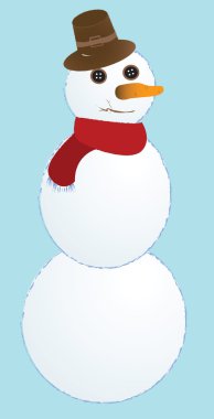 Snow man clipart