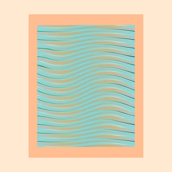 抽象的な波フォト フレーム — ストックベクタ
