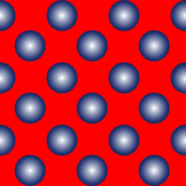 Niebieski kulki na czerwony wzór — Wektor stockowy