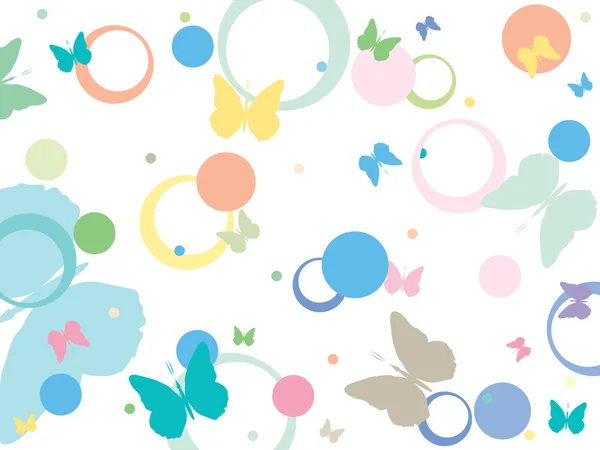 Papillons et bulles — Image vectorielle