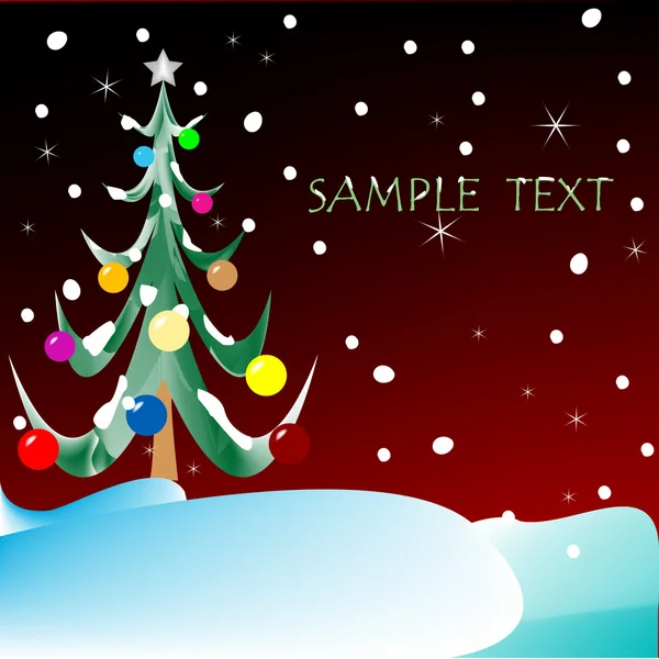 Árbol de Navidad con espacio para texto — Vector de stock