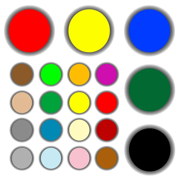 白い ba に分離された色付きの web ボタン — ストックベクタ