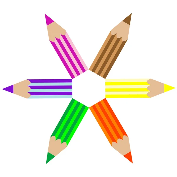 Кольорові олівці — стоковий вектор