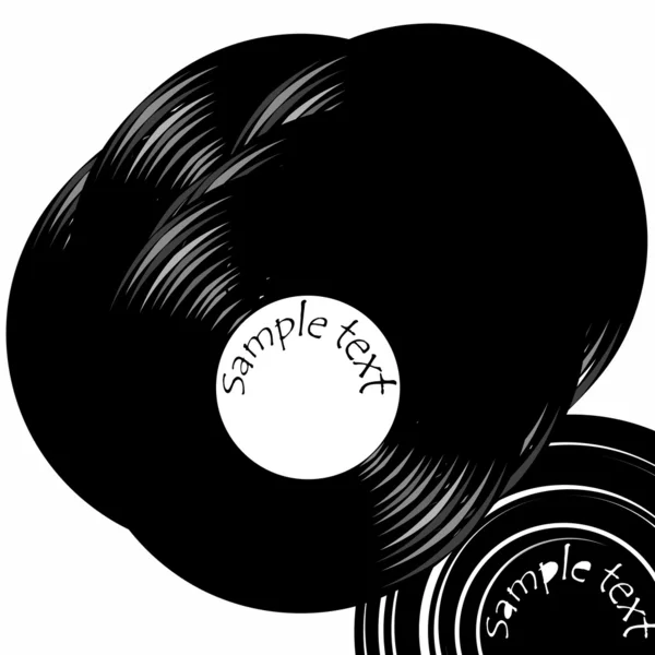 Couple de vynils record vintage avec spa — Image vectorielle