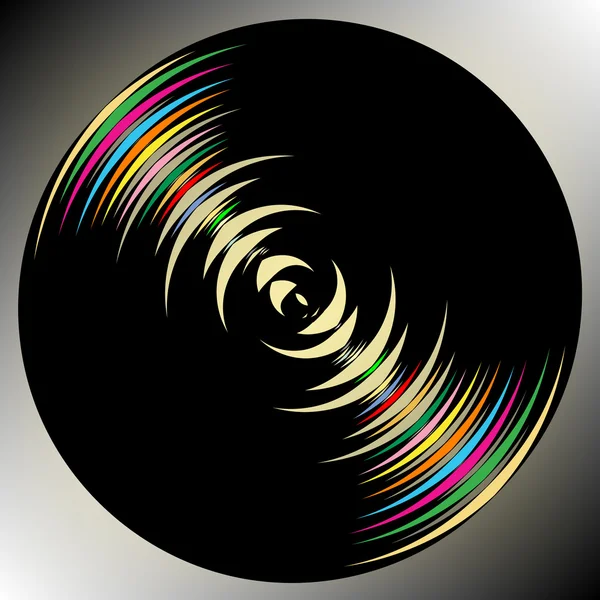 Fond de cercle noir — Image vectorielle