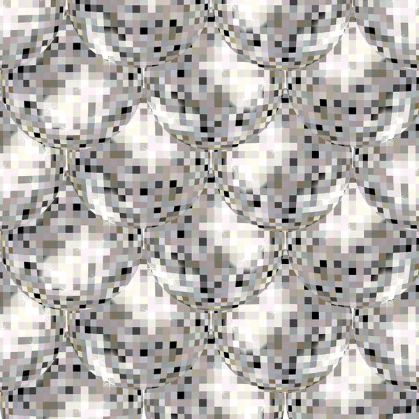 Boule disco motif noir — Image vectorielle