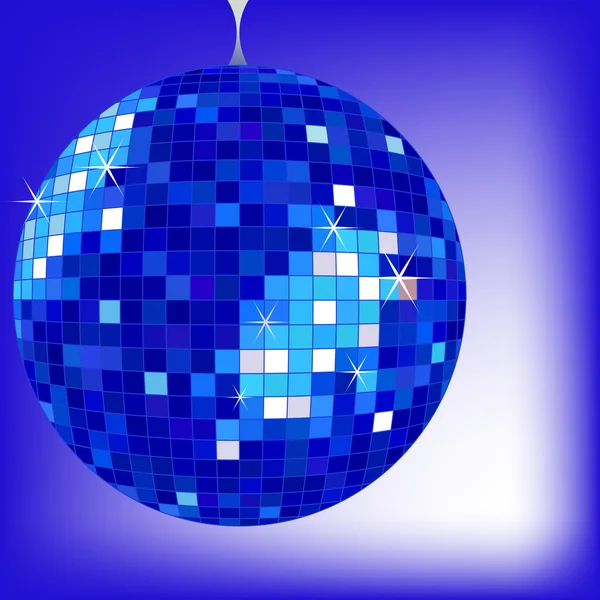 Disco Ball blu — Vettoriale Stock
