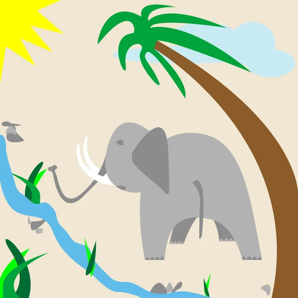 Éléphant — Image vectorielle