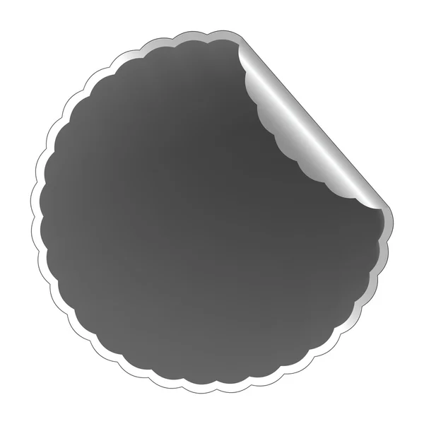 Flowerish grå etikett — Stock vektor