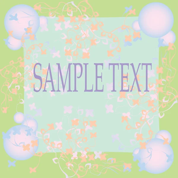 Cartão floral com espaço para texto — Vetor de Stock