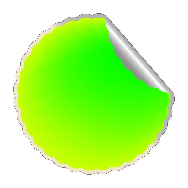 Flowerish 녹색 레이블 2 — 스톡 벡터
