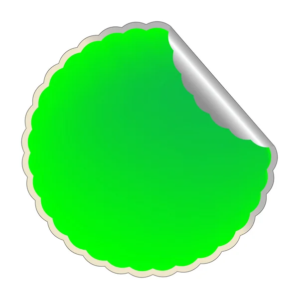 Flowerish grön etikett — Stock vektor