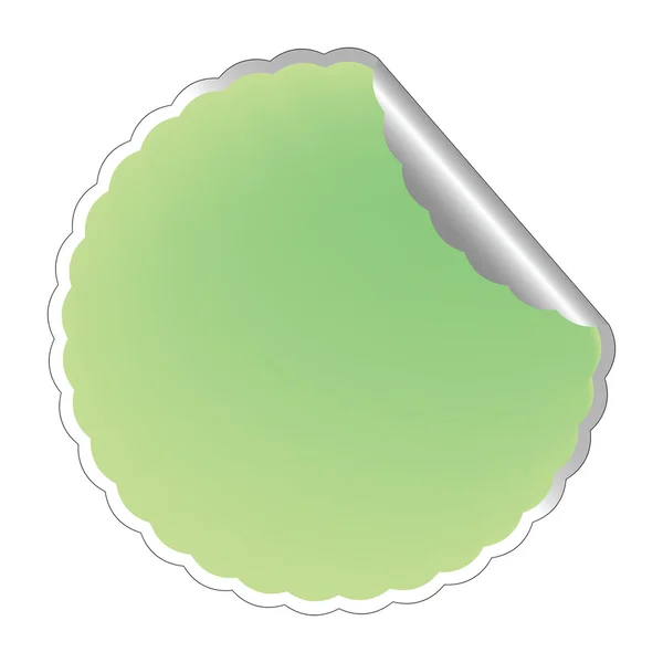 Flowerish ljus grön etikett — Stock vektor