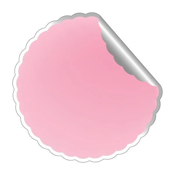Flowerish pink label — Stock Vector