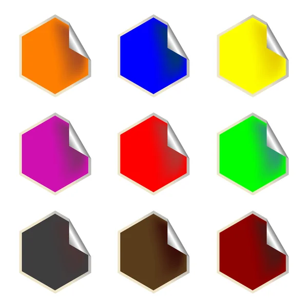 Свіжі шестикутник етикетки — стоковий вектор