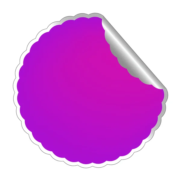 Flowerish の紫色のラベル — ストックベクタ
