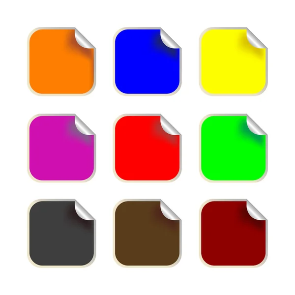 Étiquettes carrées fraîches — Image vectorielle