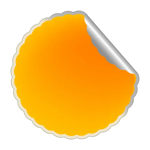 Flowerish gele stempel — Stockvector