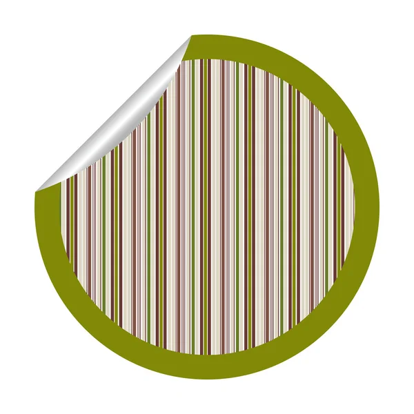 Sticker rayures métalliques vertes sur blanc — Image vectorielle