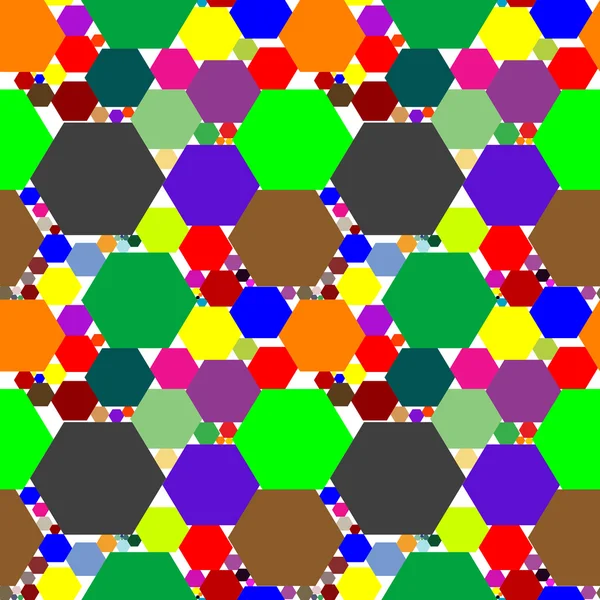 Naadloze patroon zeshoek uitgebreid — Stockvector