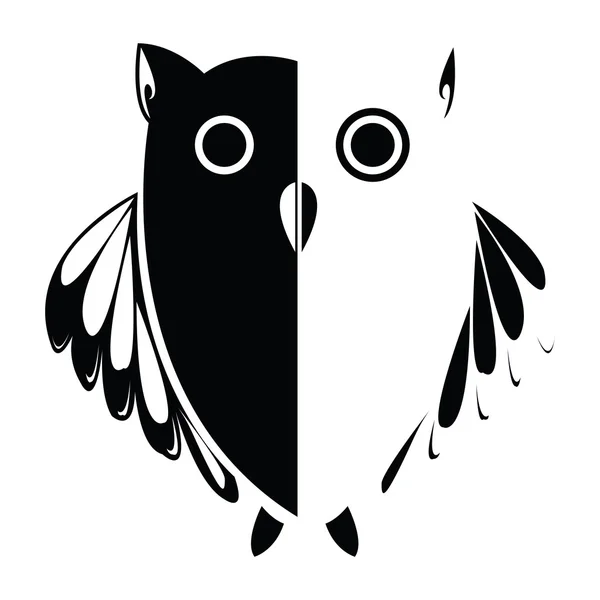 Vector stylized owl, background illustra — Stock Vector