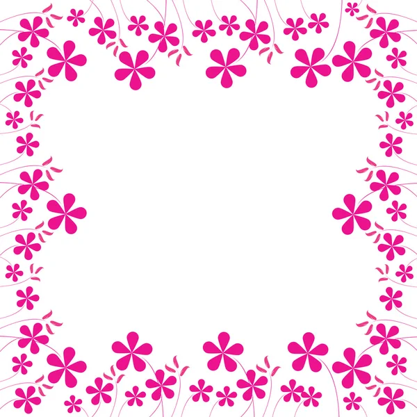 Flores rosadas follaje 2 — Vector de stock