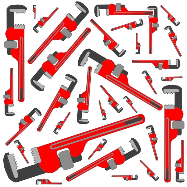 Pipe wrench pattern — Stock Vector
