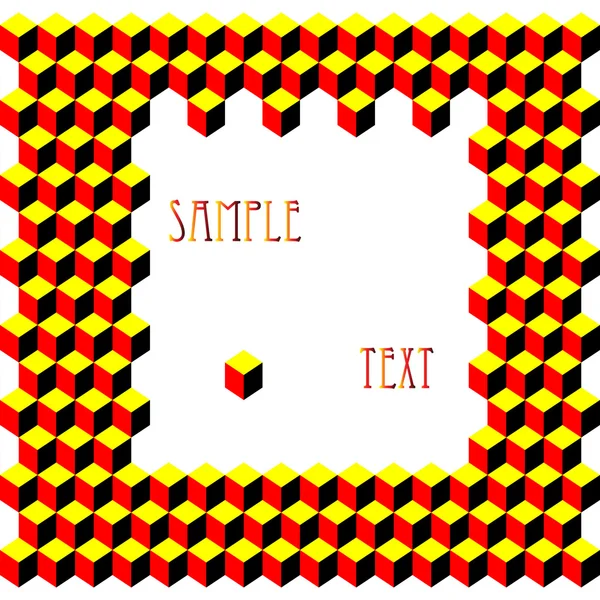 Modèle psychédélique avec espace pour le texte — Image vectorielle
