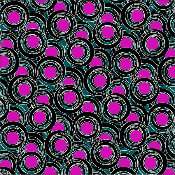 紫と黒の円パターン — ストックベクタ