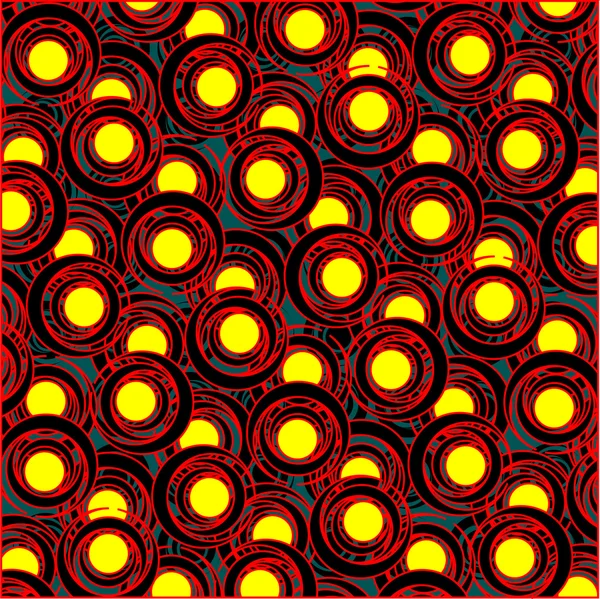 Piros és sárga kör mintát — Stock Vector