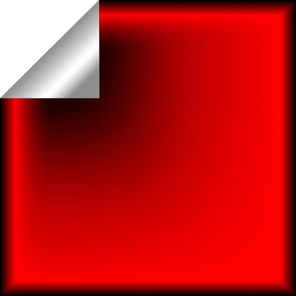 Rött klistermärke — Stock vektor