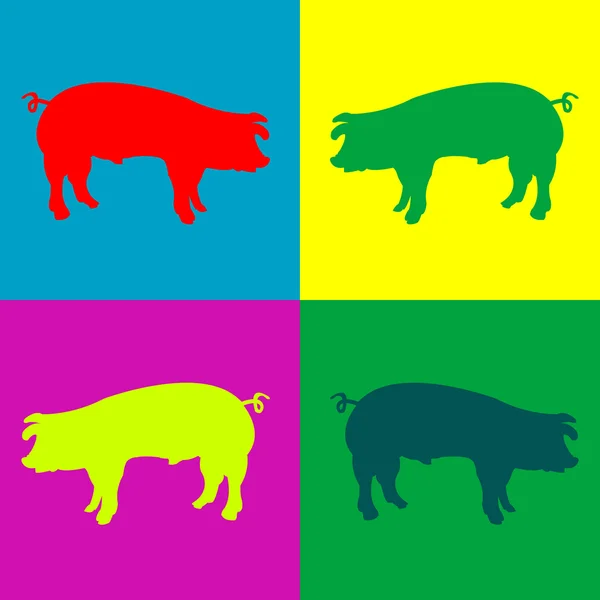 Retro świń — Wektor stockowy