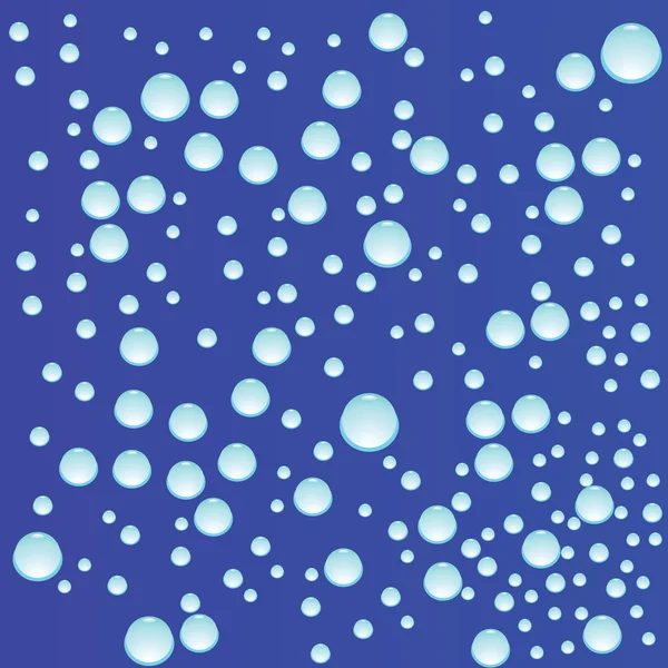 Gotas redondas de agua azul — Archivo Imágenes Vectoriales