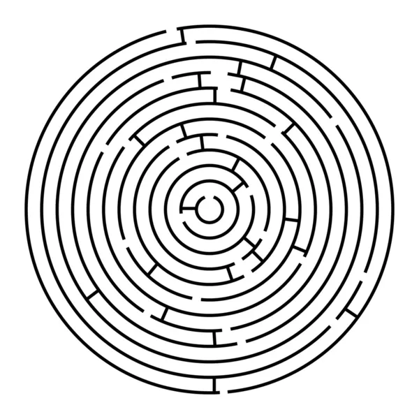 Rundes Labyrinth — Stockvektor