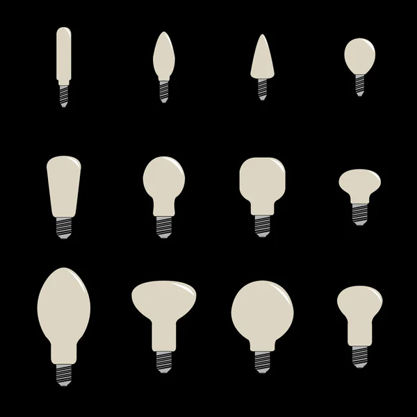 Stylized light bulbs — Stock Vector